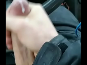 Moaning car cumshot