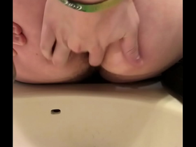 Cum dump pushes a load out of his hole
